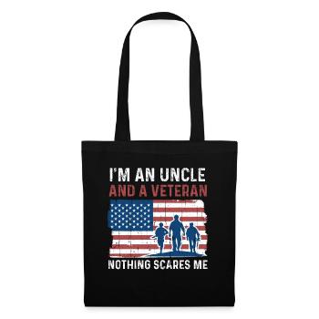 Uncle Nothing Scares American Proud Veterans Day - Stoffbeutel - Schwarz - Vorne