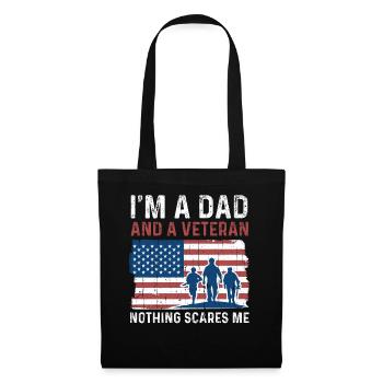 Papa Rien n’effraie la Journée des vétérans américains fiers - Sac en tissu - noir - Devant
