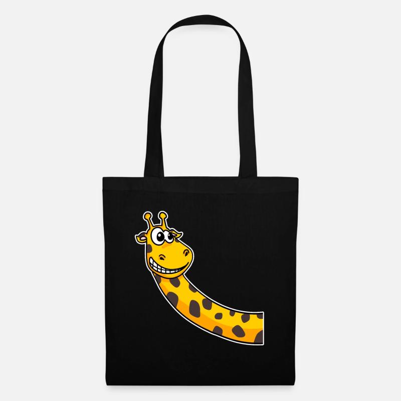 Giraffen Giraffe - Stoffbeutel - Schwarz