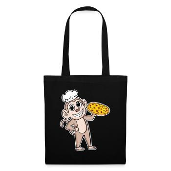Pizza Maker Pizza Chef Monkey Italian - Tote Bag - black - Front
