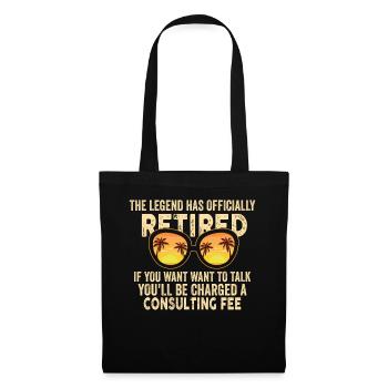 The legend is officially retired - Tote Bag - black - Front