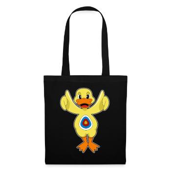 Cible de fléchettes canard - Sac en tissu - noir - Devant