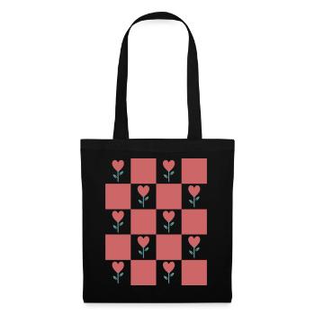 Coquette Esthétique Rose Cœur Coeur - Sac en tissu - noir - Devant