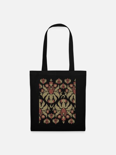 Motif Esthétique Baroque Old Vintage Grunge - Sac en tissu - noir
