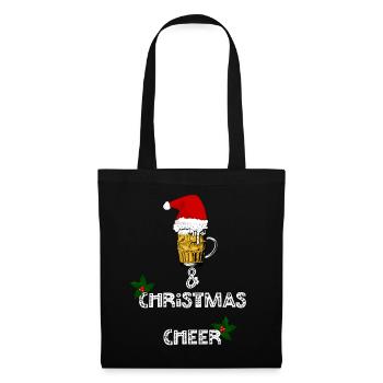 Weihnachtsbierkrug Weihnachtsfreude - Stoffbeutel - Schwarz - Vorne