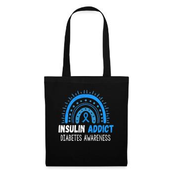 Blue November Insulin Diabetes Awareness Month - Stoffbeutel - Schwarz - Vorne