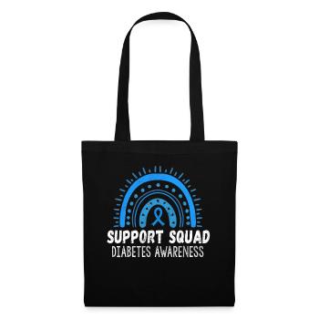 Blue November Support Diabetes Awareness Month - Stoffbeutel - Schwarz - Vorne