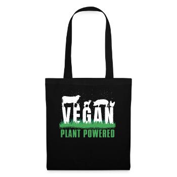 Animaux de ferme Légumes Végétarien Végétalien - Sac en tissu - noir - Devant
