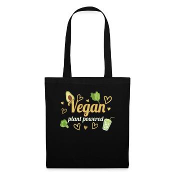 Avocado Heart Vegetable Végétarien Végétalien - Sac en tissu - noir - Devant
