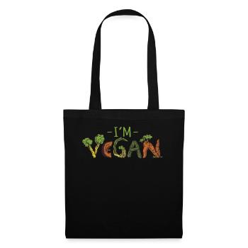 Word Vegetable Powered Vegetarian I Vegan - Tote Bag - black - Front