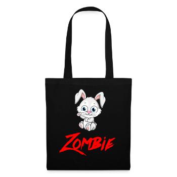 ZOMBIE HASE Halloween Apokalypse Horror Monster - Stoffbeutel - Schwarz - Vorne