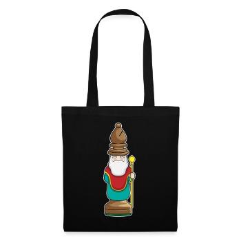 Pièce d’échecs Coureur d’échecs - Sac en tissu - noir - Devant