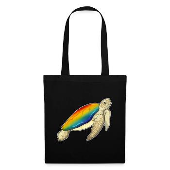 Turtle Rainbow - Tote Bag - black - Front