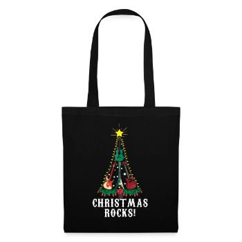 December Christmas Rocks Guitar Rocker Christmas - Tote Bag - black - Front