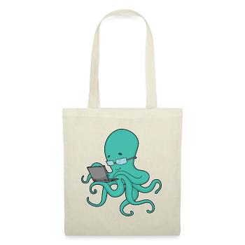 Ordinateur portable Octopus - Sac en tissu - nature - Devant