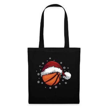 December Basketball Lover Love Christmas - Stoffbeutel - Schwarz - Vorne