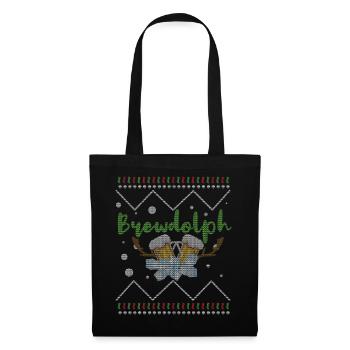 Ugly December Deer Brew Beer Ugly Christmas - Stoffbeutel - Schwarz - Vorne