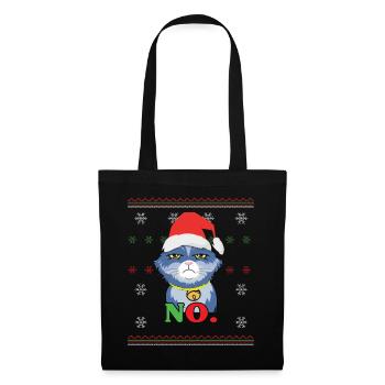 No December 2022 Cat Hates Christmas - Stoffbeutel - Schwarz - Vorne
