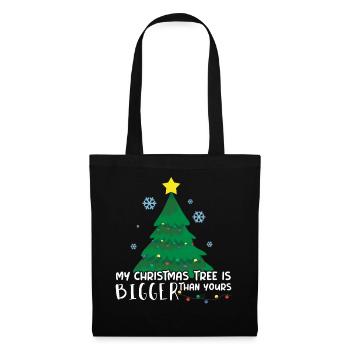 December My Christmas Tree Bigger Funny Christmas - Stoffbeutel - Schwarz - Vorne