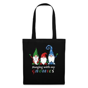 December Hanging With Gnomes Elf Love Christmas - Stoffbeutel - Schwarz - Vorne