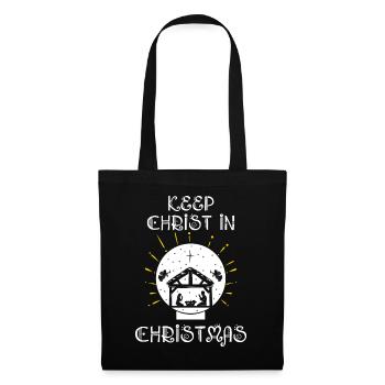 Keep Christ In Christmas December 2022 Jesus - Stoffbeutel - Schwarz - Vorne