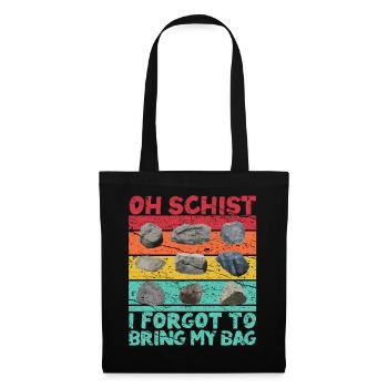 Funny geologist on a stone hunt - Tote Bag - black - Front