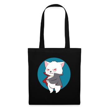 VAMPIRE CAT Halloween Vampir Horror Monster - Stoffbeutel - Schwarz - Vorne