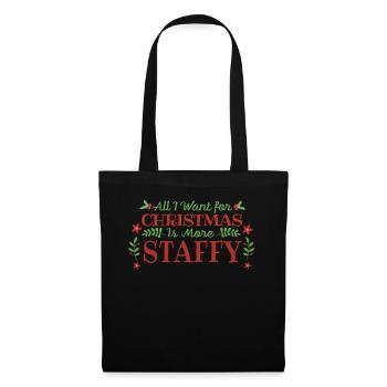 Want For Christmas Staffordshire Terrier Pet Dog - Tote Bag - black - Front
