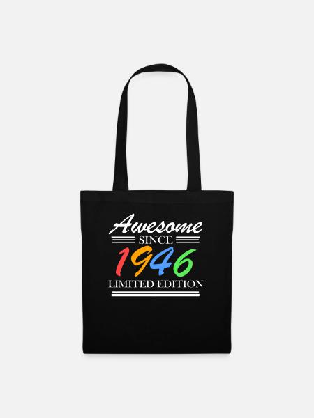 1946 - Jahrgang 1946 - Stoffbeutel - Schwarz