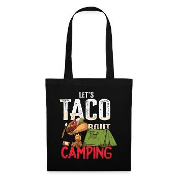 Tacos à propos de Camping Funny glamping - Sac en tissu - noir - Devant