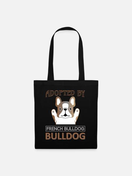 Adopts French Bulldog - Tote Bag - black