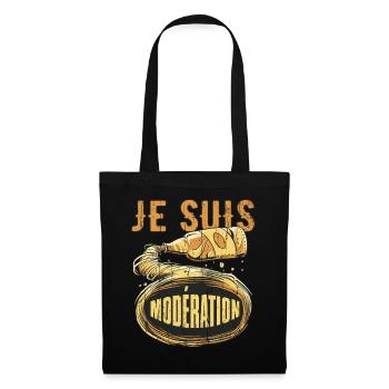I Am Moderation Drink In Moderation Spill Beer - Stoffbeutel - Schwarz - Vorne