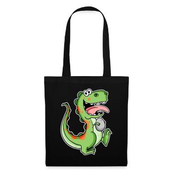 Dinosaur with Baby Dinosaur Egg - Tote Bag - black - Front