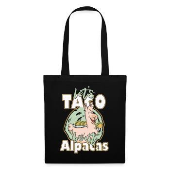 Let's Taco Bout Alpacas Funny Llamas - Tote Bag - black - Front
