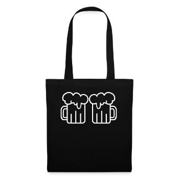 Bière Bières Alcool - Sac en tissu - noir - Devant