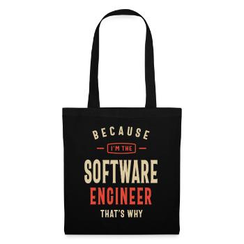 Ingénieur logiciel Profession Travailleur d’anniversaire - Sac en tissu - noir - Devant