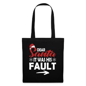 Dear Santa Claus, it was his fault - Tote Bag - black - Front