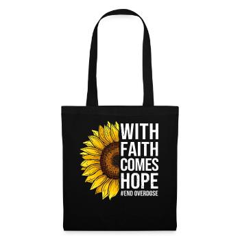 Überdosis Awareness Sonnenblume - Stoffbeutel - Schwarz - Vorne