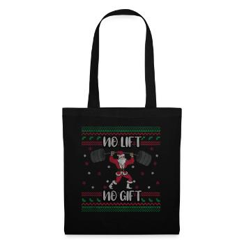 Santa Muscle Exercise Lift Ugly Christmas - Tote Bag - black - Front