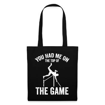 Saut à la perche amusant Saut à la perche - Sac en tissu - noir - Devant