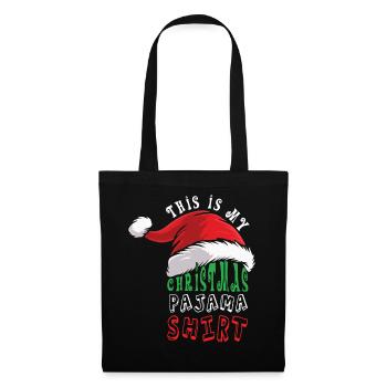 Santa Hat Funny Décembre Ce Mon Noël - Sac en tissu - noir - Devant