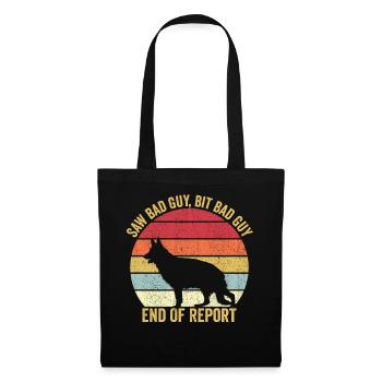 Policier Chien Police Vintage - Sac en tissu - noir - Devant