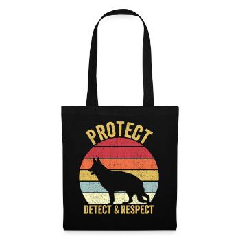 Policeman Police Dog Vintage - Tote Bag - black - Front