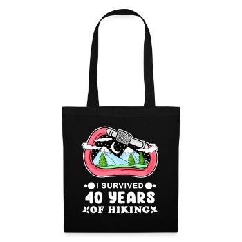 Hiking 40th birthday Hiker 40 years - Tote Bag - black - Front