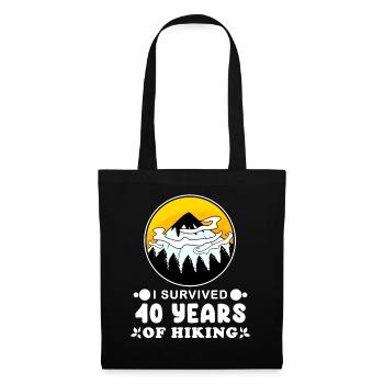 Hiking 40th birthday Hiker 40 years old - Tote Bag - black - Front