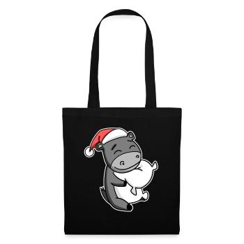 Âne Noël Sommeil Sommeil Sommeil Sommeil - Sac en tissu - noir - Devant