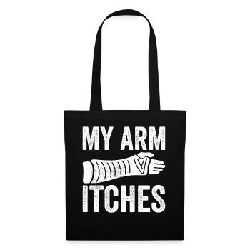 Bras cassé - Sac en tissu - noir - Devant