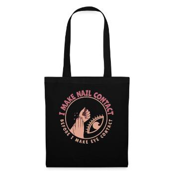 I Make Nail Contact Nail Tech - Tote Bag - black - Front