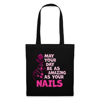 May Your Day Be As Amazing Nageltante - Stoffbeutel - Schwarz - Vorne