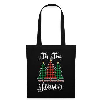 Christmas Elements December Season Plaid Christmas - Tote Bag - black - Front